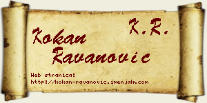 Kokan Ravanović vizit kartica